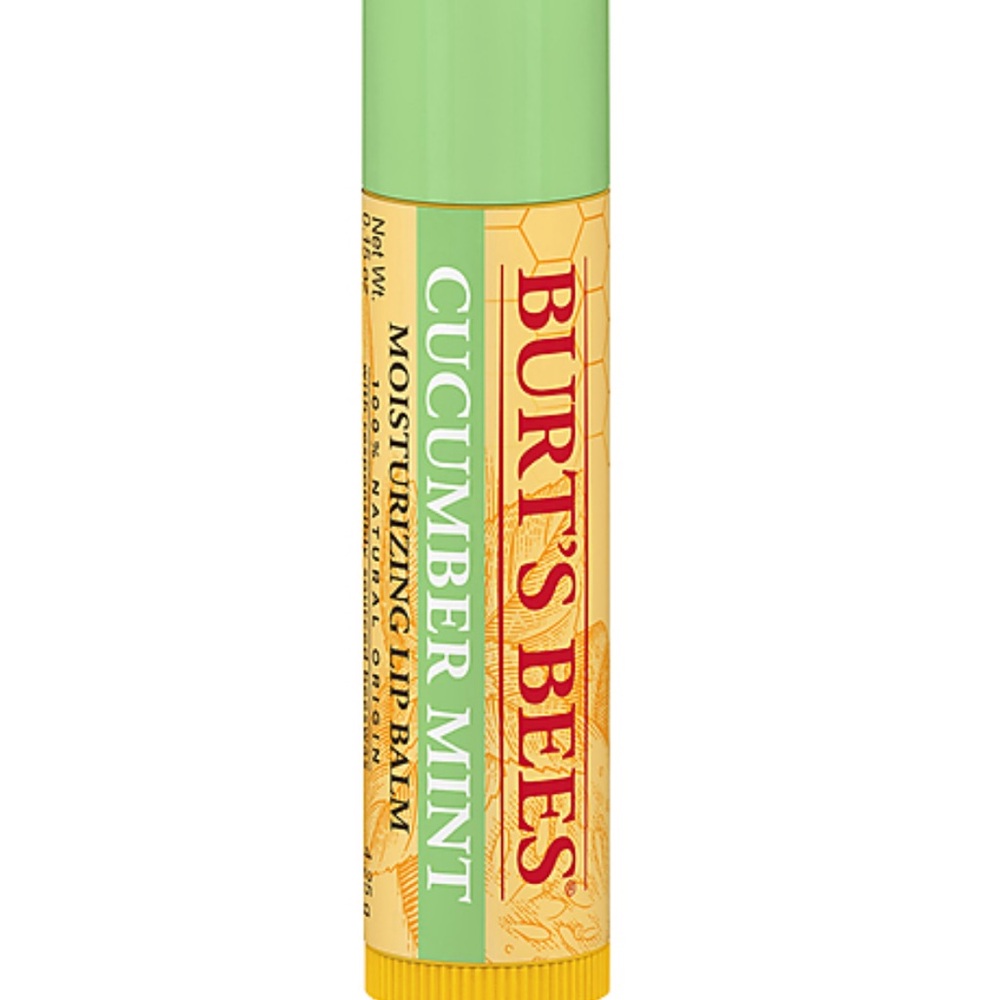 Burt's Bees 4 Pk cucumber mint moisturizing natural lip balm - Picture 2 of 2